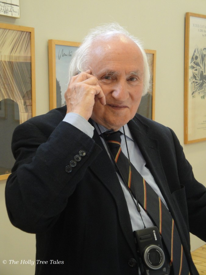 Richard Demarco, CBE - in conversation via modern technology, with camera always at the ready - August 2013