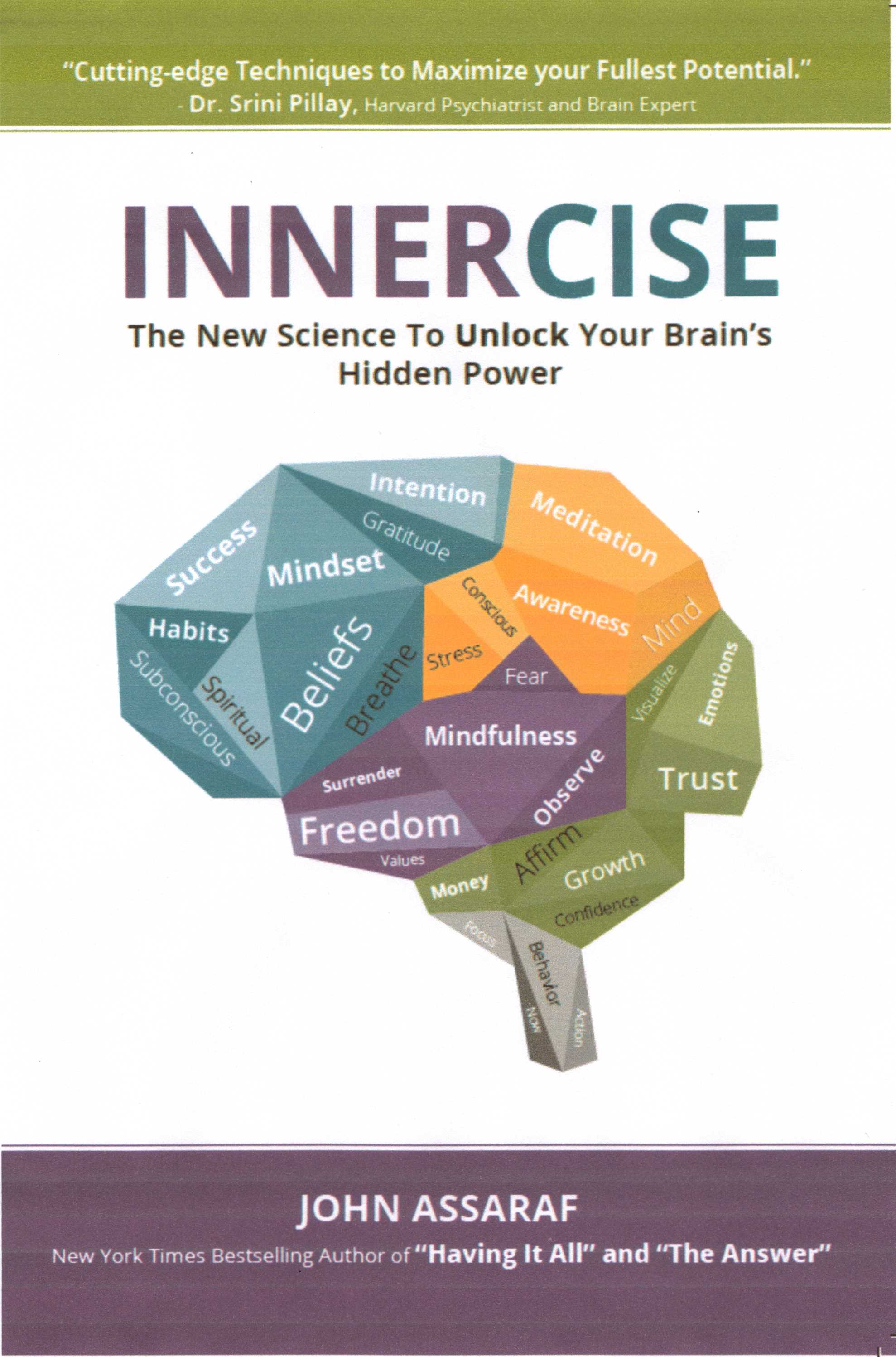 Innercise Book cover, scanned from a photocopy of sample book pages, prelaunch. September 2018