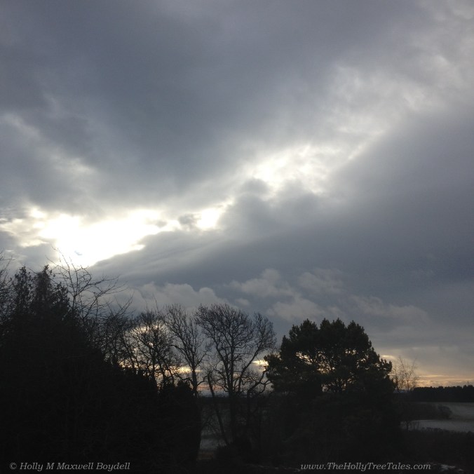 IMG_7781 - THTT + HMB signed. Cloud. Cloud break. Light and dark. Sky. Dawn. Winter. Light. Hope. (c)The Holly Tree Tales. www.TheHollyTreeTales.com