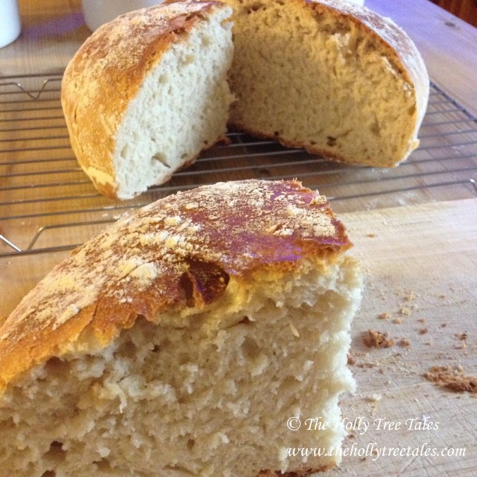 IMG_8484 - THTT signed. Organic. Sourdough. Bread. Crust and inside loaf. Baked in Aga. (c) The Holly Tree Tales. www.TheHollyTreeTales.com